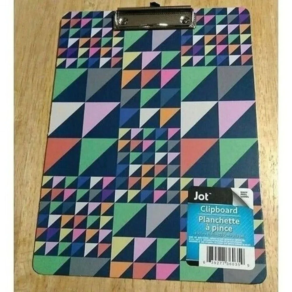 Colorful Patterned Clipboards Set Of 2 Geometric & Floral Design 9